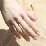 指輪リング シルバーゴールドシンプル ギザギザみぞカービング18金コーティング | ボディピアス専門店凛RIN | 詳細画像3