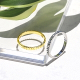 指輪リング シルバーゴールドシンプル ギザギザみぞカービング18金コーティング | ボディピアス専門店凛RIN | 詳細画像4