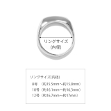 指輪リング シンプルスクエア存在感 四角シルエットファッションリング | ボディピアス専門店凛RIN | 詳細画像8 