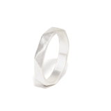 ヴィンテージシルバー | リング 八角形オクタゴンジオメトリック ボリューム18Kファッションリング | ボディピアス専門店凛RIN