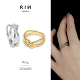 指輪リング 結び目2連リング トレンドknotアクセントデザインリング | ボディピアス専門店凛RIN | 詳細画像1 