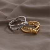 指輪リング 結び目2連リング トレンドknotアクセントデザインリング | ボディピアス専門店凛RIN | 詳細画像5 