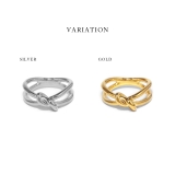 指輪リング 結び目2連リング トレンドknotアクセントデザインリング | ボディピアス専門店凛RIN | 詳細画像8 