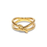 ゴールド | 指輪リング 結び目2連リング トレンドknotアクセントデザインリング | ボディピアス専門店凛RIN