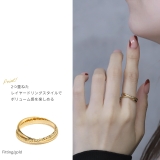 指輪リング シンプルレイヤード2連 トレンドアクセントシックダブルリング | ボディピアス専門店凛RIN | 詳細画像4 