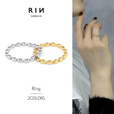 指輪レディースリング オーバルボールボールチェーンリング サージカルステンレス | ボディピアス専門店凛RIN | 詳細画像1 