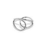 シルバー | 指輪レディースリング クロスリング交差メビウスの輪 華奢見えデザインリング | ボディピアス専門店凛RIN