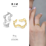 指輪レディースリング ウェーブ波 ほそみ上品オープンリングフォークリング | ボディピアス専門店凛RIN | 詳細画像1