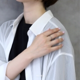 指輪レディースリング ウェーブ波 ほそみ上品オープンリングフォークリング | ボディピアス専門店凛RIN | 詳細画像2