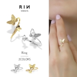 指輪レディースリング 蝶バタフライ ほそみかわいいオープンリングフォークリング | ボディピアス専門店凛RIN | 詳細画像1 