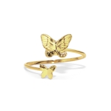 ゴールド | 指輪レディースリング 蝶バタフライ ほそみかわいいオープンリングフォークリング | ボディピアス専門店凛RIN