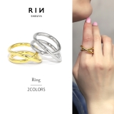 指輪レディースリング クロス立体交差 エレガントシンプルファッションリング | ボディピアス専門店凛RIN | 詳細画像1 