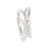 シルバー | 指輪レディースリング クロス立体交差 エレガントシンプルファッションリング | ボディピアス専門店凛RIN