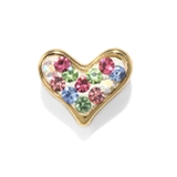 ゴールド・パステルミックス | ハート カスタマイズキャッチ パーツネジ式 | ボディピアス専門店凛RIN