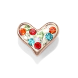 ピンクゴールド・ビビッドミックス | ハート カスタマイズキャッチ パーツネジ式 | ボディピアス専門店凛RIN