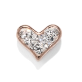 ピンクゴールド・クリア | ハート カスタマイズキャッチ パーツネジ式 | ボディピアス専門店凛RIN