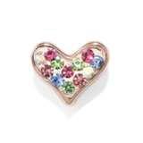 ピンクゴールド・パステルミックス | ハート カスタマイズキャッチ パーツネジ式 | ボディピアス専門店凛RIN