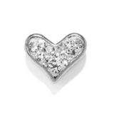 シルバー・クリア | ハート カスタマイズキャッチ パーツネジ式 | ボディピアス専門店凛RIN