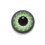 ブラック/グリーン | キャッチボディピアス 目玉 ピアスパーツネジ式ハロウィン | ボディピアス専門店凛RIN