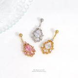へそピアス かわいい ジュエルビジューゴージャスしずく型ジルコニア | ボディピアス専門店凛RIN | 詳細画像2 