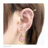 へそピアス かわいい ジュエルビジューゴージャスしずく型ジルコニア | ボディピアス専門店凛RIN | 詳細画像5 