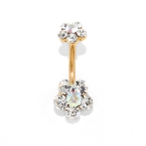 ゴールド・クリア | へそピアス 花 ボディピアス | ボディピアス専門店凛RIN
