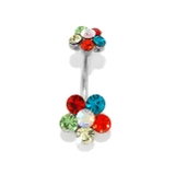 シルバー・ミックス | へそピアス 花 ボディピアス | ボディピアス専門店凛RIN