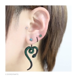 へそピアス かわいい ヘビ蛇へびジュエル大きめ個性的メンズ男女兼用 | ボディピアス専門店凛RIN | 詳細画像7 