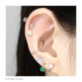 キャッチ軟骨ピアス キューブ四角カラフル カスタマイズ | ボディピアス専門店凛RIN | 詳細画像4 