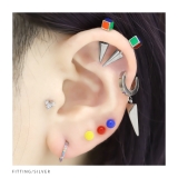 キャッチ軟骨ピアス キューブ四角カラフル カスタマイズ | ボディピアス専門店凛RIN | 詳細画像6 