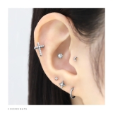 キャッチ クロス十字架ジュエルキラキラ ボディピアス | ボディピアス専門店凛RIN | 詳細画像4