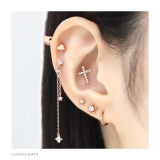 キャッチ クロス十字架ジュエルキラキラ ボディピアス | ボディピアス専門店凛RIN | 詳細画像6