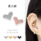 キャッチ ハートはーとかわいいサージカルステンレス金アレ ボディピアス | ボディピアス専門店凛RIN | 詳細画像1
