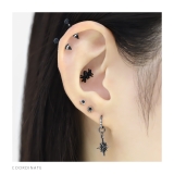 キャッチ 蜘蛛クモスパイダーシンプル個性的虫 ボディピアス | ボディピアス専門店凛RIN | 詳細画像6 