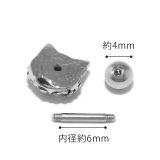 ねこピアス ジュエル軟骨ピアス 猫ネコ軟骨ピアスボディピアス | ボディピアス専門店凛RIN | 詳細画像6 