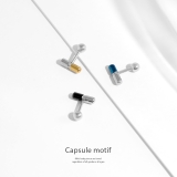 軟骨ピアス カプセル薬メタリックカラーゴールドブルーブラック ボディピアス | ボディピアス専門店凛RIN | 詳細画像2