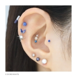 軟骨ピアス カプセル薬メタリックカラーゴールドブルーブラック ボディピアス | ボディピアス専門店凛RIN | 詳細画像5