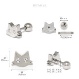 軟骨ピアス ネコねこ猫おさかな骨ゆらゆらかわいい黒金 ボディピアス | ボディピアス専門店凛RIN | 詳細画像14