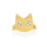 ねこ・ゴールド | 軟骨ピアス ネコねこ猫おさかな骨ゆらゆらかわいい黒金 ボディピアス | ボディピアス専門店凛RIN