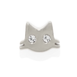 ねこ・シルバー | 軟骨ピアス ネコねこ猫おさかな骨ゆらゆらかわいい黒金 ボディピアス | ボディピアス専門店凛RIN