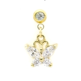 ゴールド・クリア | ボディピアスラブレット 蝶バタフライ蝶々ちょうちょ 軟骨ピアス | ボディピアス専門店凛RIN