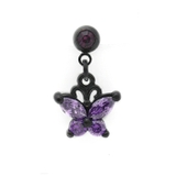 ブラック・パープル | ボディピアスラブレット 蝶バタフライ蝶々ちょうちょ 軟骨ピアス | ボディピアス専門店凛RIN