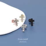 軟骨ピアス ジュエルクロス十字架CZ 金属アレルギー対応ボディピアス | ボディピアス専門店凛RIN | 詳細画像2