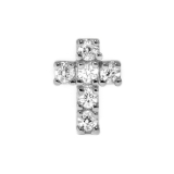 シルバー | 軟骨ピアス ジュエルクロス十字架CZ 金属アレルギー対応ボディピアス | ボディピアス専門店凛RIN