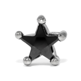 シルバー・ブラック | キャッチ ボディピアス スター | ボディピアス専門店凛RIN