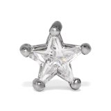 シルバー・クリア | キャッチ ボディピアス スター | ボディピアス専門店凛RIN