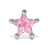 シルバー・ピンク | キャッチ ボディピアス スター | ボディピアス専門店凛RIN