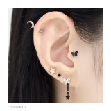 キャッチ 星スター宇宙コスモ ボディピアス | ボディピアス専門店凛RIN | 詳細画像4