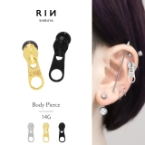 ボディピアス ジッパーチャック ハロウィンシルバー | ボディピアス専門店凛RIN | 詳細画像1 