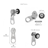 ボディピアス ジッパーチャック ハロウィンシルバー | ボディピアス専門店凛RIN | 詳細画像9 